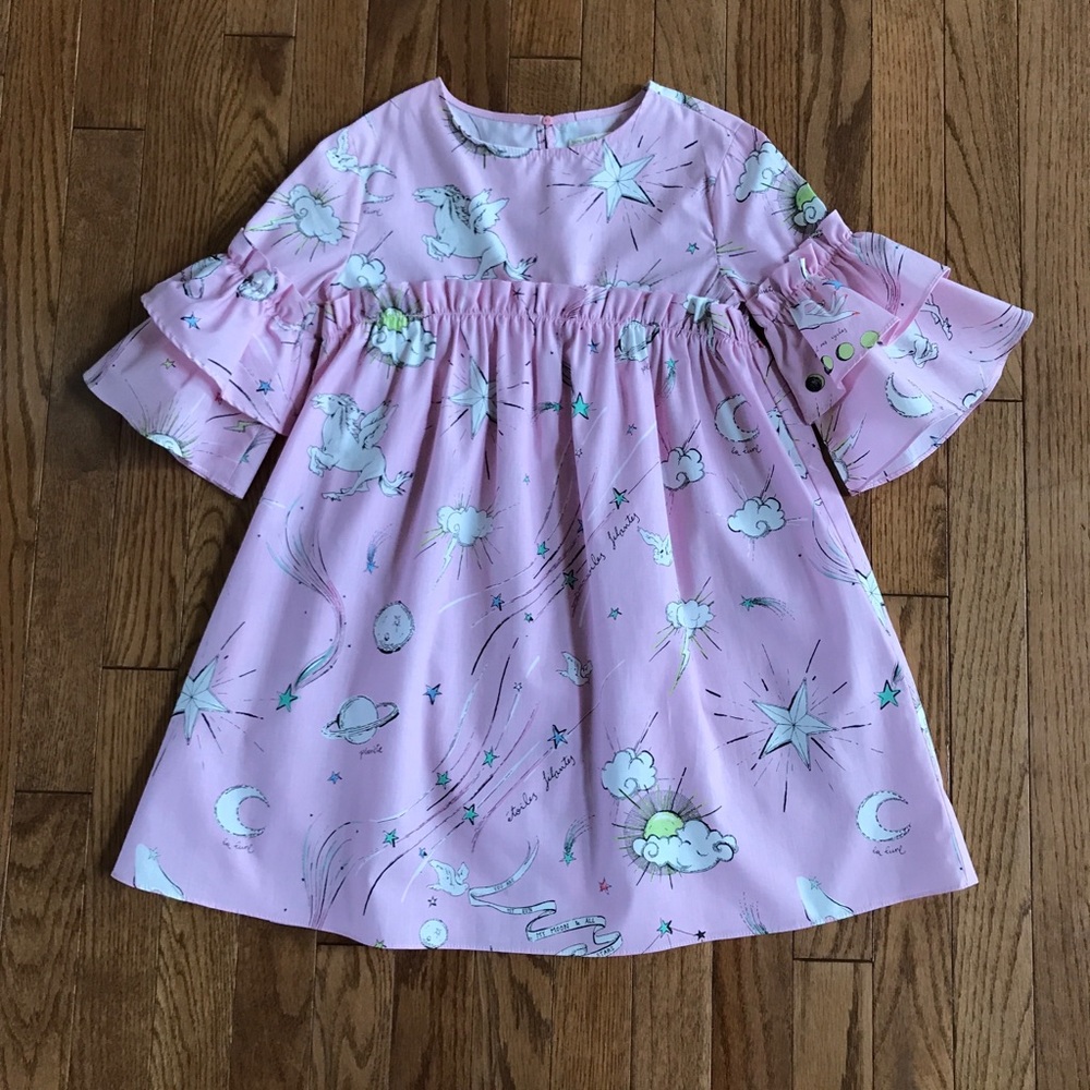 NWOT! Zara Girls kids pink lavender spring summer dress 10 NEW